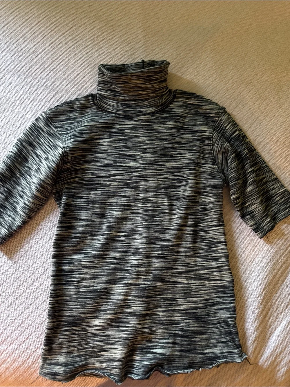 Free People Grey Space-Dye Turtleneck Top women’s